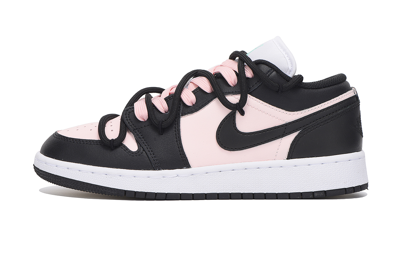 

Jordan Air 1 LOW Cushioning, Wear Resistant низкие детские скейтбординговые кроссовки Black Pink для подростков