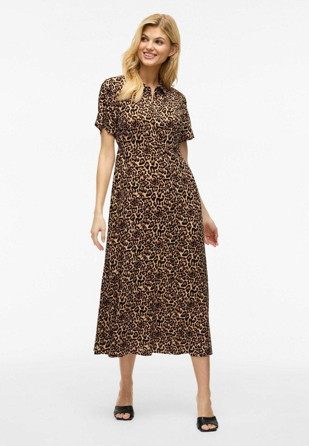 

Платье-рубашка VILA Petite, коричневый