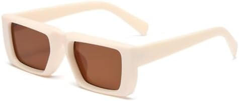 

Солнцезащитные очки 2026 года, маленькие прямоугольные, серебристые, для женщин, модные панк-очки, трендовые очки в стиле стимпанк, винтажные зеленые очки для мужчин MTZJH, C9-powder-tea