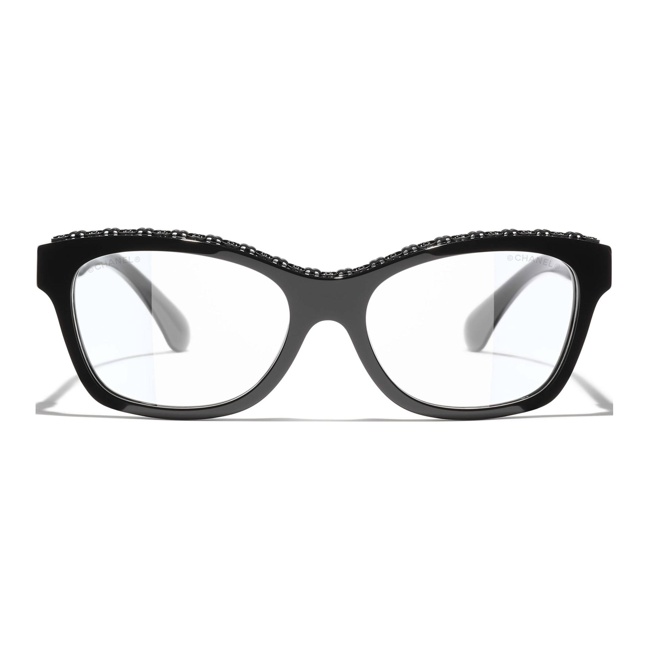 

CHANEL Ацетатные очки в форме бабочки унисекс черные, Black