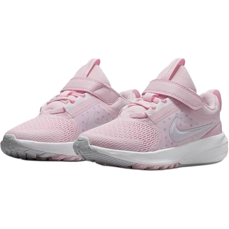 Nike Star Runner 5 амортизирующие низкие детские беговые кроссовки Pink White для детей 3-7 лет — фото 4