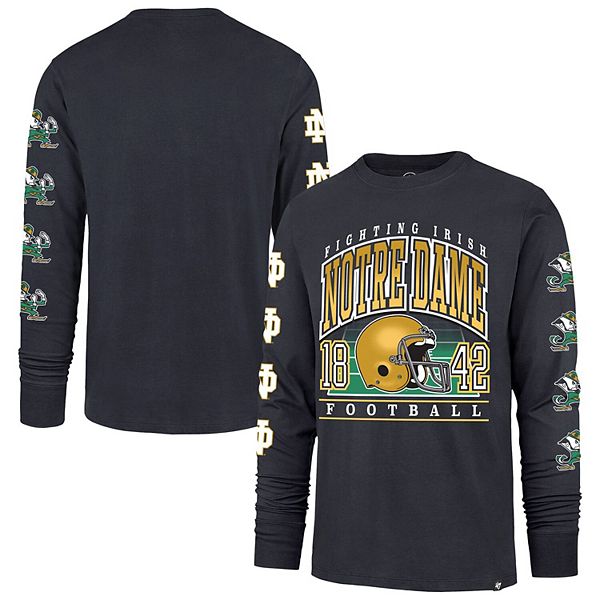 

Мужская футболка с длинным рукавом '47 navy notre dame fighting irish go big 47 Brand