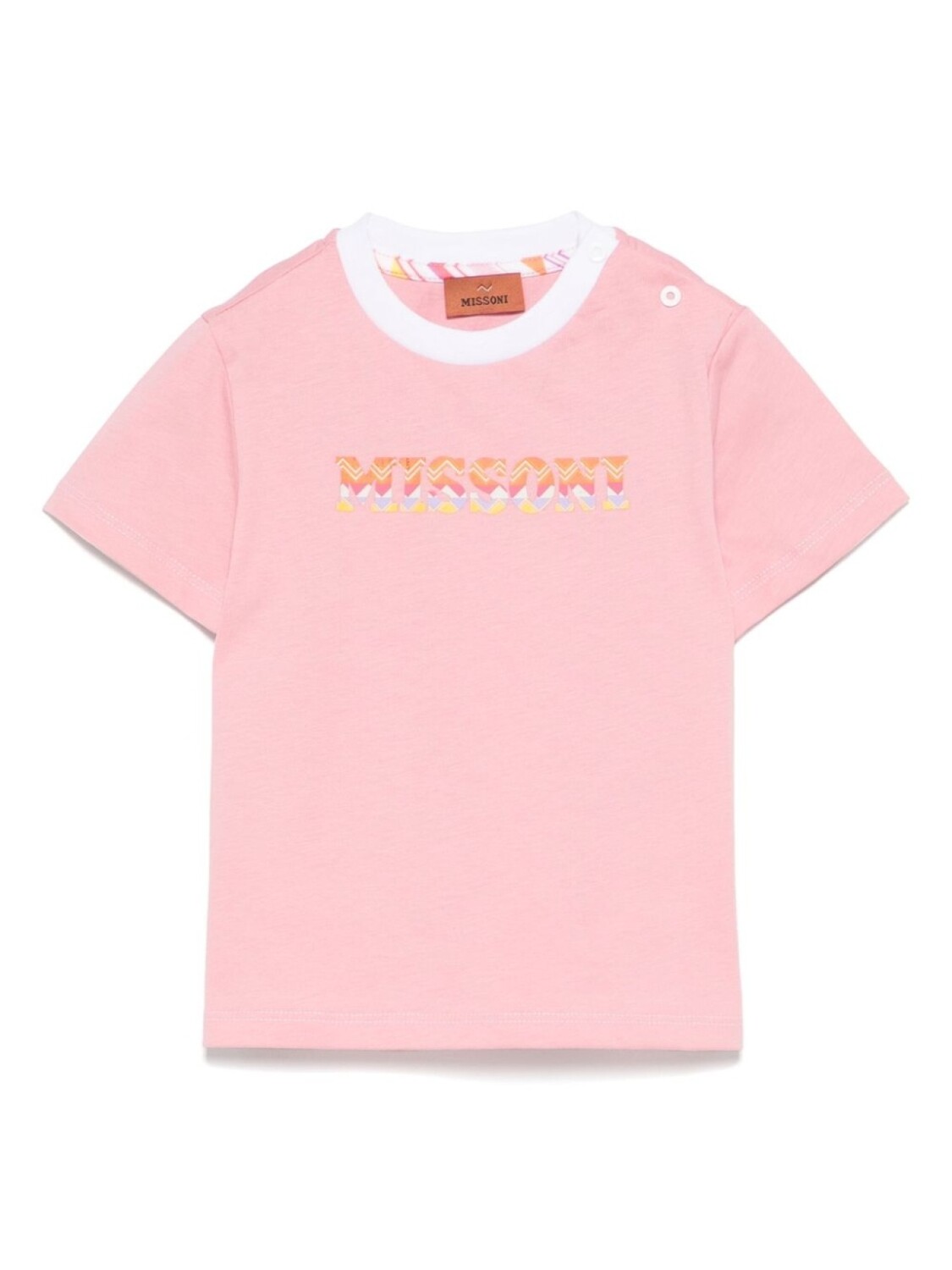 

Missoni Kids футболка с логотипом, розовый