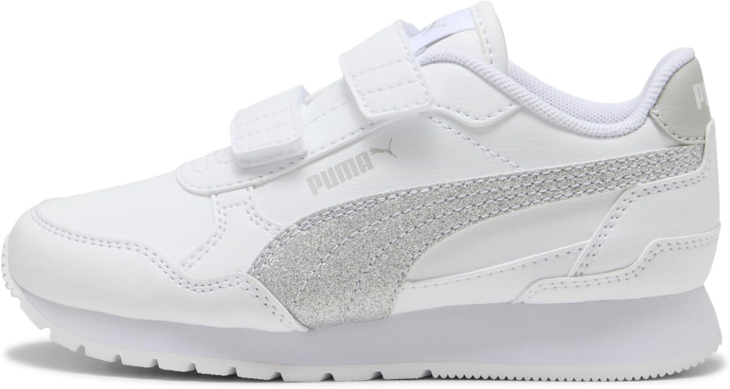 

Кроссовки Puma St Runner унисекс-детские на липучке, белый/серый/светло-серый