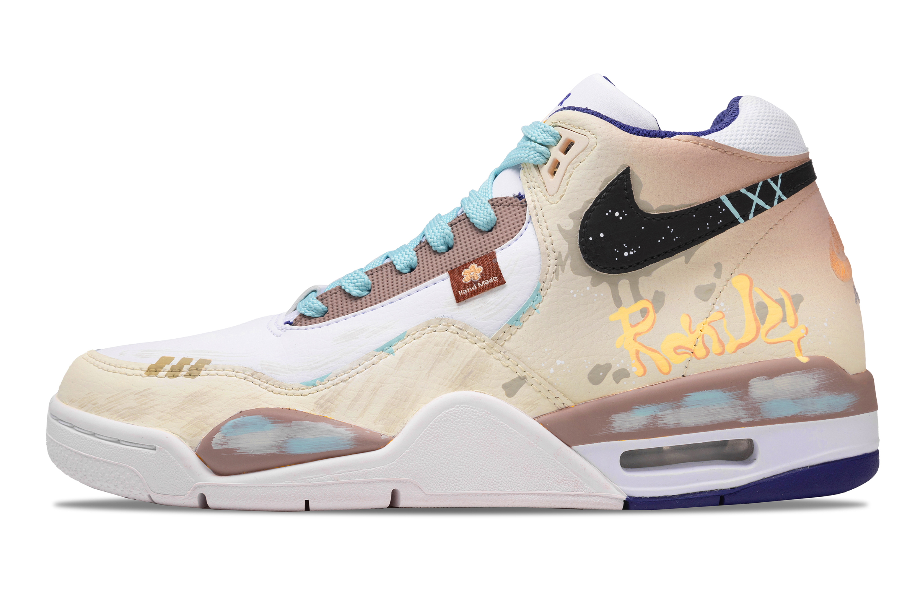 

Nike Баскетбольные кроссовки Flight Legacy Vintage, мужские, средний размер, белые/желтые/коричневые