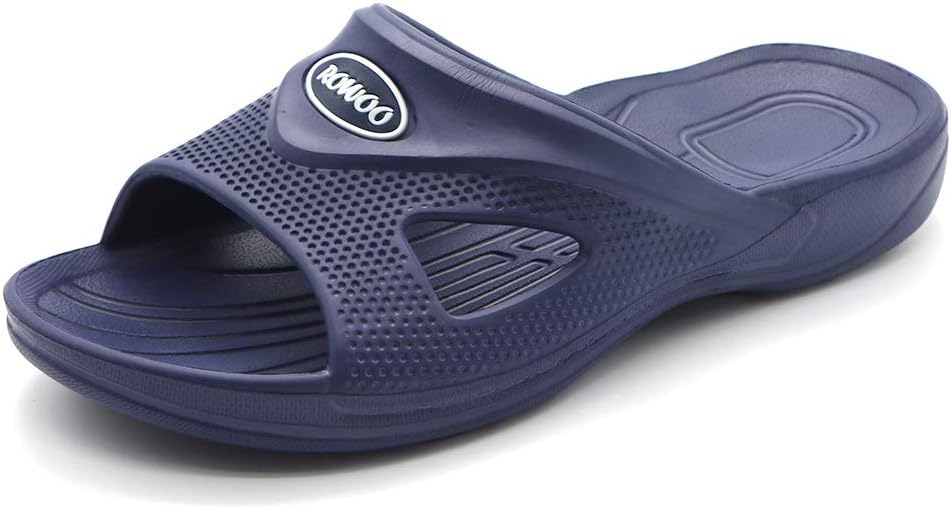 

Men Slide Сандалии Shower Sport Beach Bath Classic Slippers ONEHOO, темно-синий