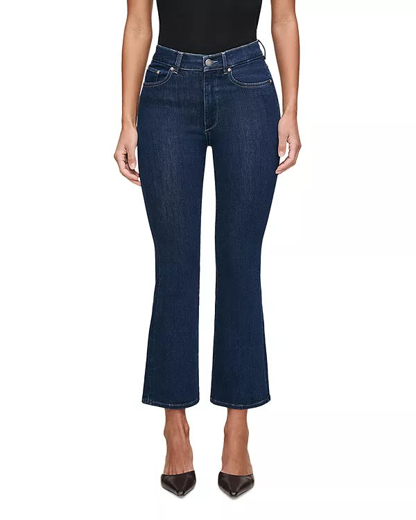 

Укороченные джинсы Bridget с высокой посадкой и эффектом «инстаскульптура» в лунном небе Dl1961, синий