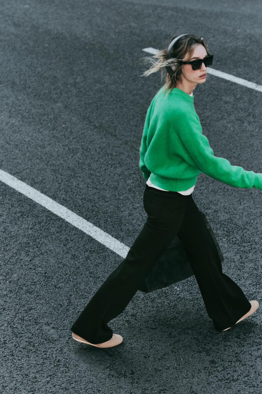 

Мягкий вязаный свитер ZARA, зеленый