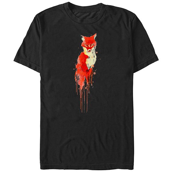 

Футболка с принтом Big & tall red fox dripping painting Licensed Character
