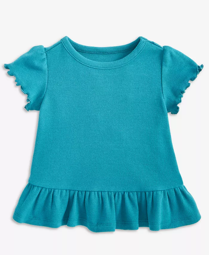 

Детская футболка с коротким рукавом из ребристой ткани Baby Girls Mix and Match First Impressions, синий