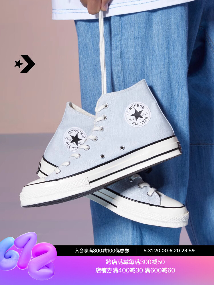 

Кеды высокие Converse, сине-серый