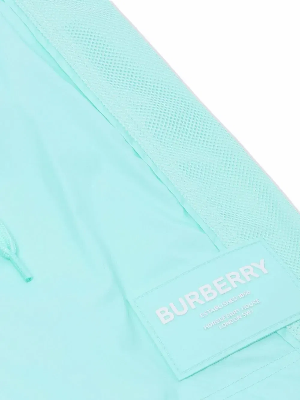 Плавки-шорты с узором Burberry Kids, синий — фото 3