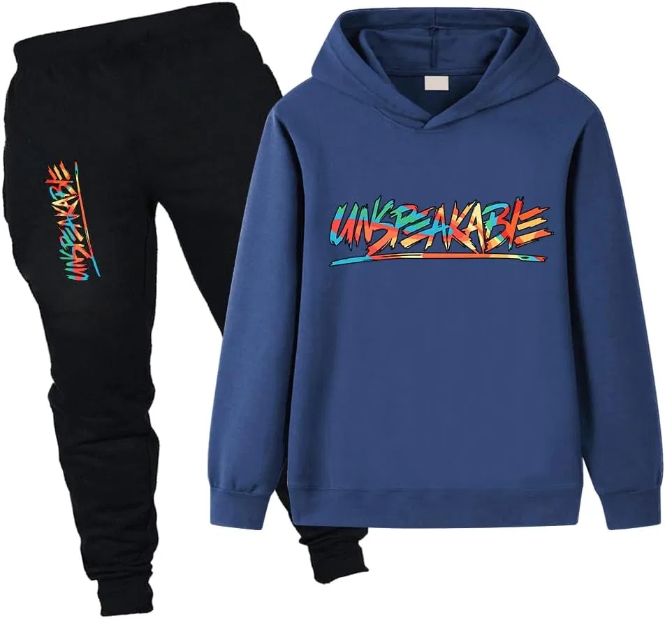 Детский спортивный костюм из худи и джоггеров LUQUSKYFEi, 2 предмета, Nany Blue