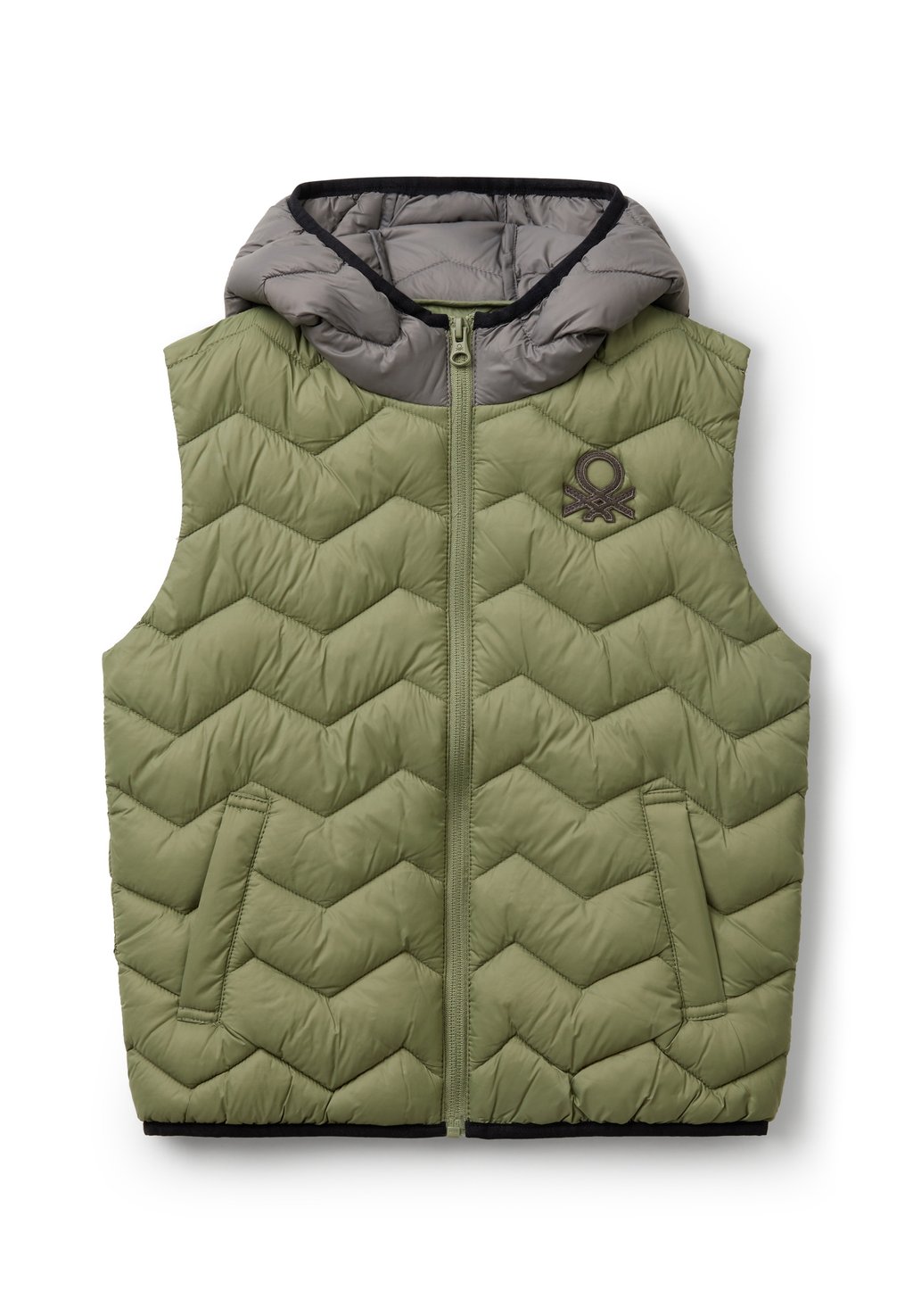 

Жилет PADDED WITH HOOD United Colors of Benetton, мультиколор