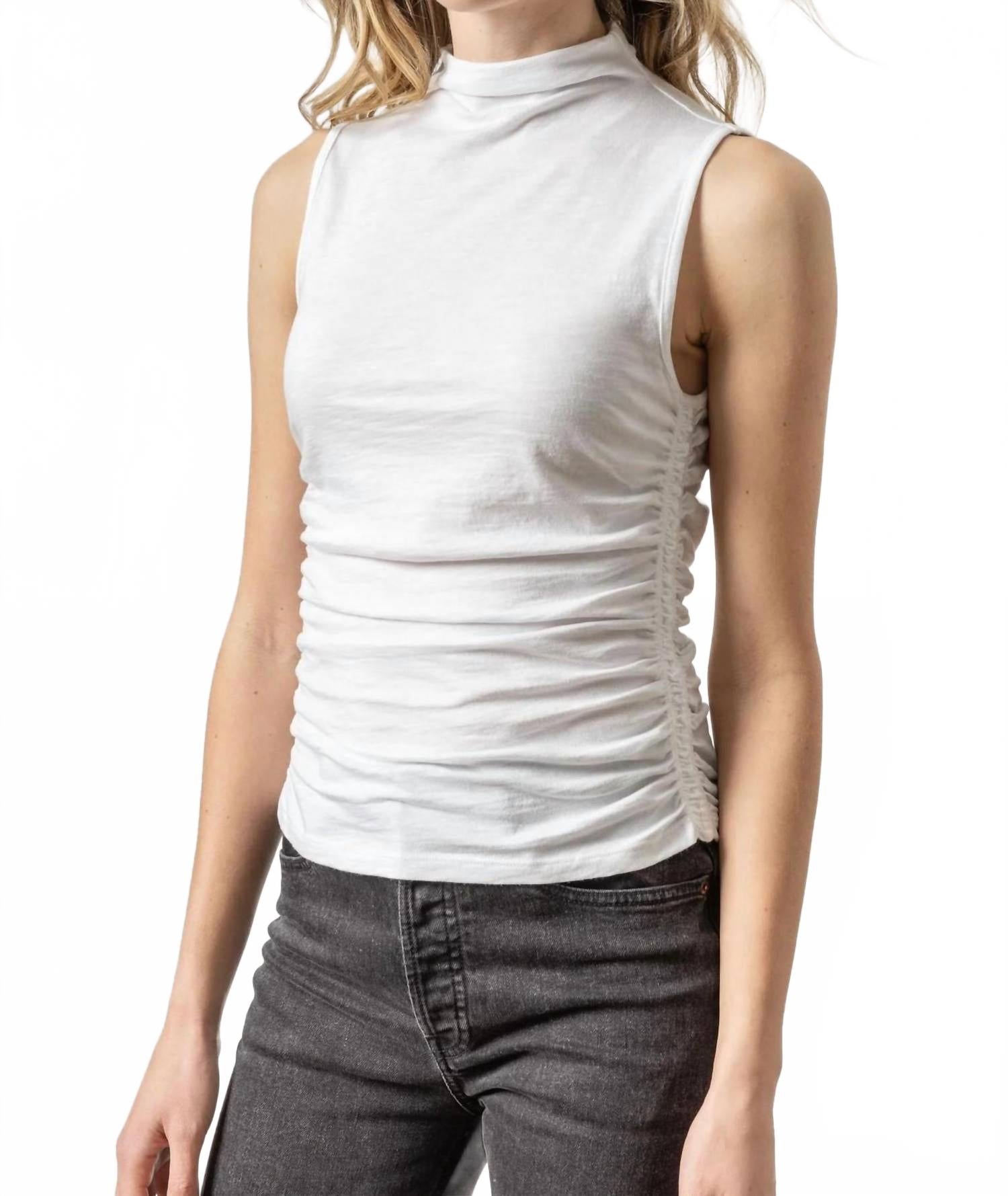 

Белая майка с ложным воротником-стойкой Lilla P