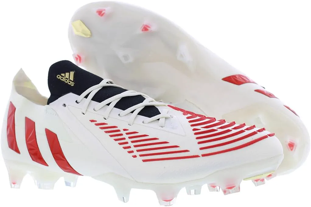 Футбольные бутсы Adidas Predator 18.4 FxG для мальчиков, белый/ярко-красный/металлик — фото 2