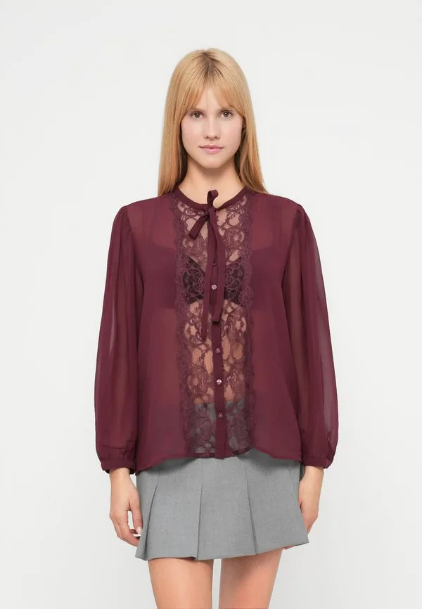 Блузка с завязками спереди Gap, Tuscan Red