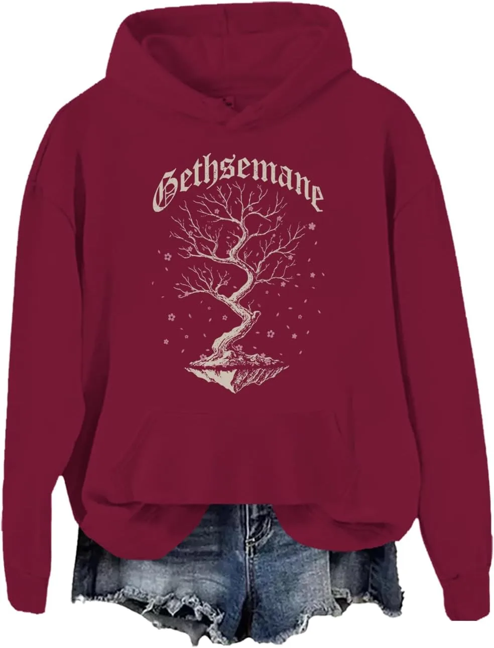 

Толстовка Bethsemane с принтом сакуры Phncal