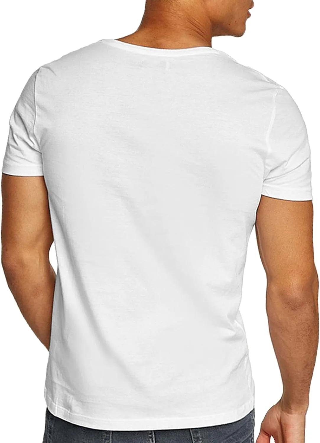 Мужская футболка с глубоким V-вырезом, Slim Fit — фото 4