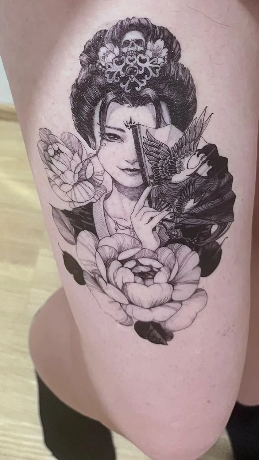 Временные татуировки «Гейша» (6 листов) Beyondtattoos — фото 2