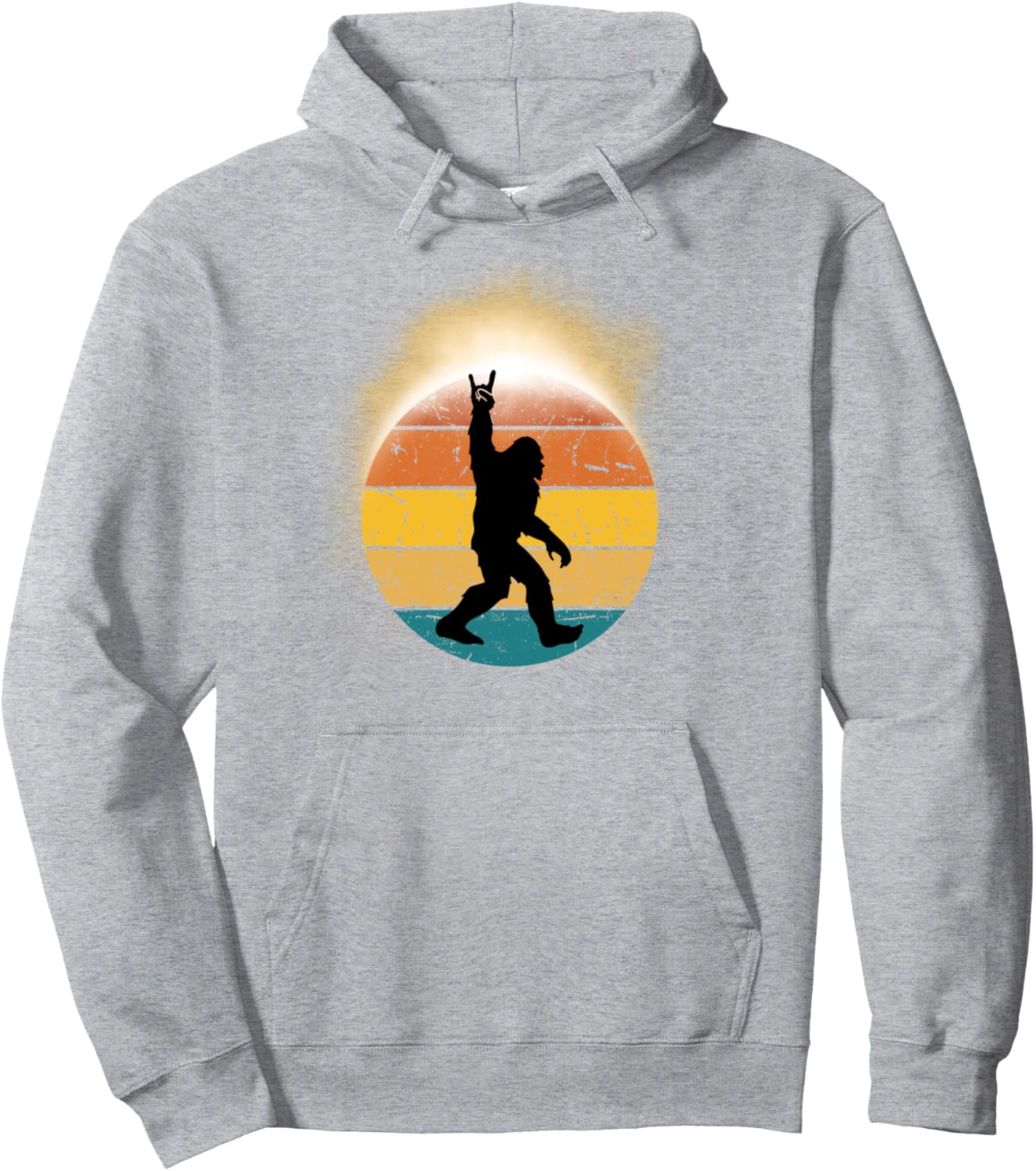 

Толстовка с надписью Bigfoot Rock On Solar Eclipse Sasquatch Solar Eclipse 2024, серый