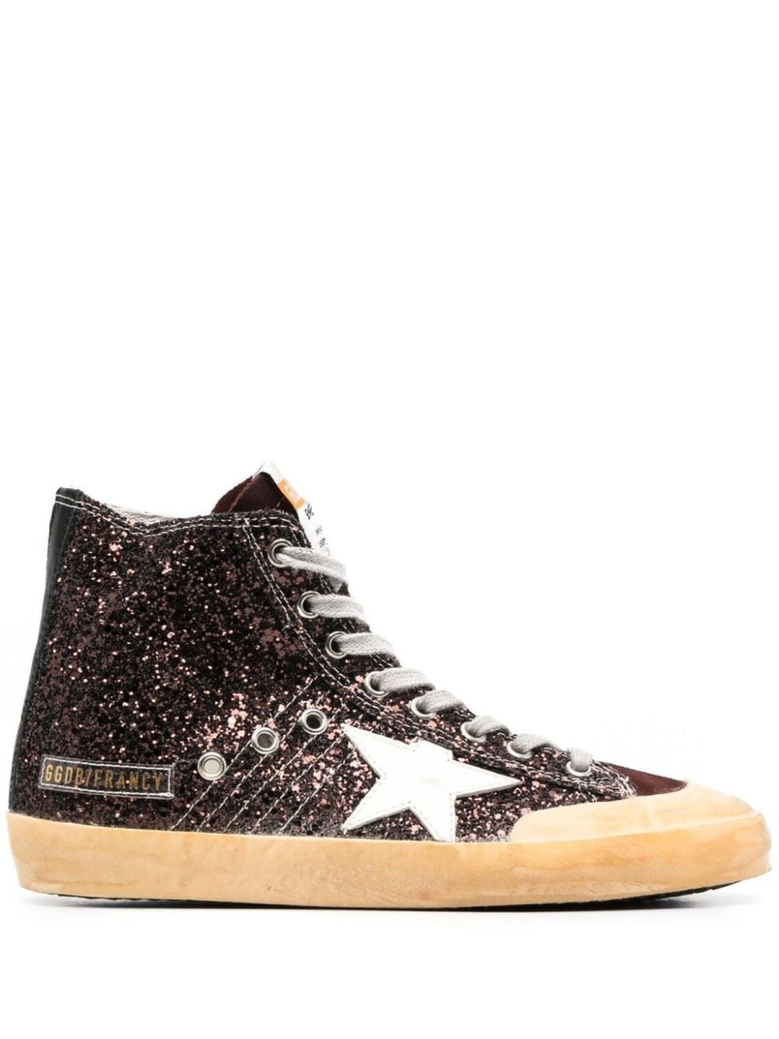 

Golden Goose высокие кеды Francy, коричневый