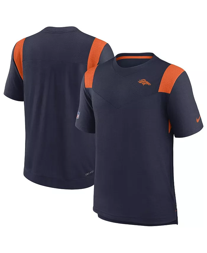 

Мужская синяя тоновая футболка Denver Broncos Sideline Logo Performance Player Nike