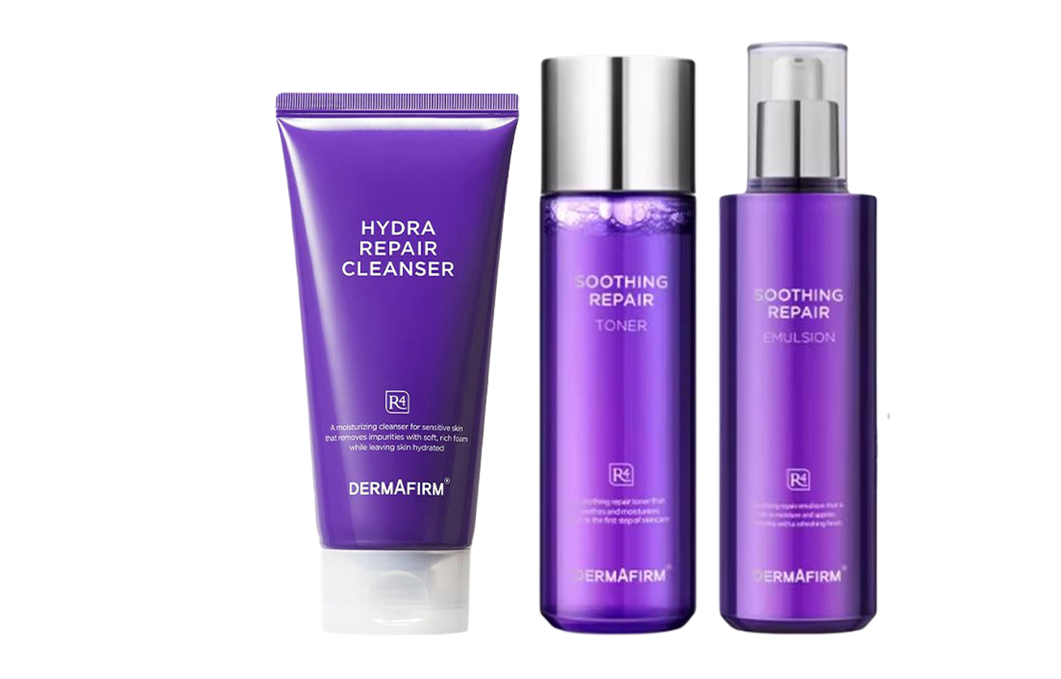 

Увлажняющий набор для ухода за кожей: лосьон, тоник и очищающее средство, 150 г + 200 мл + 200 мл DERMAFIRM+