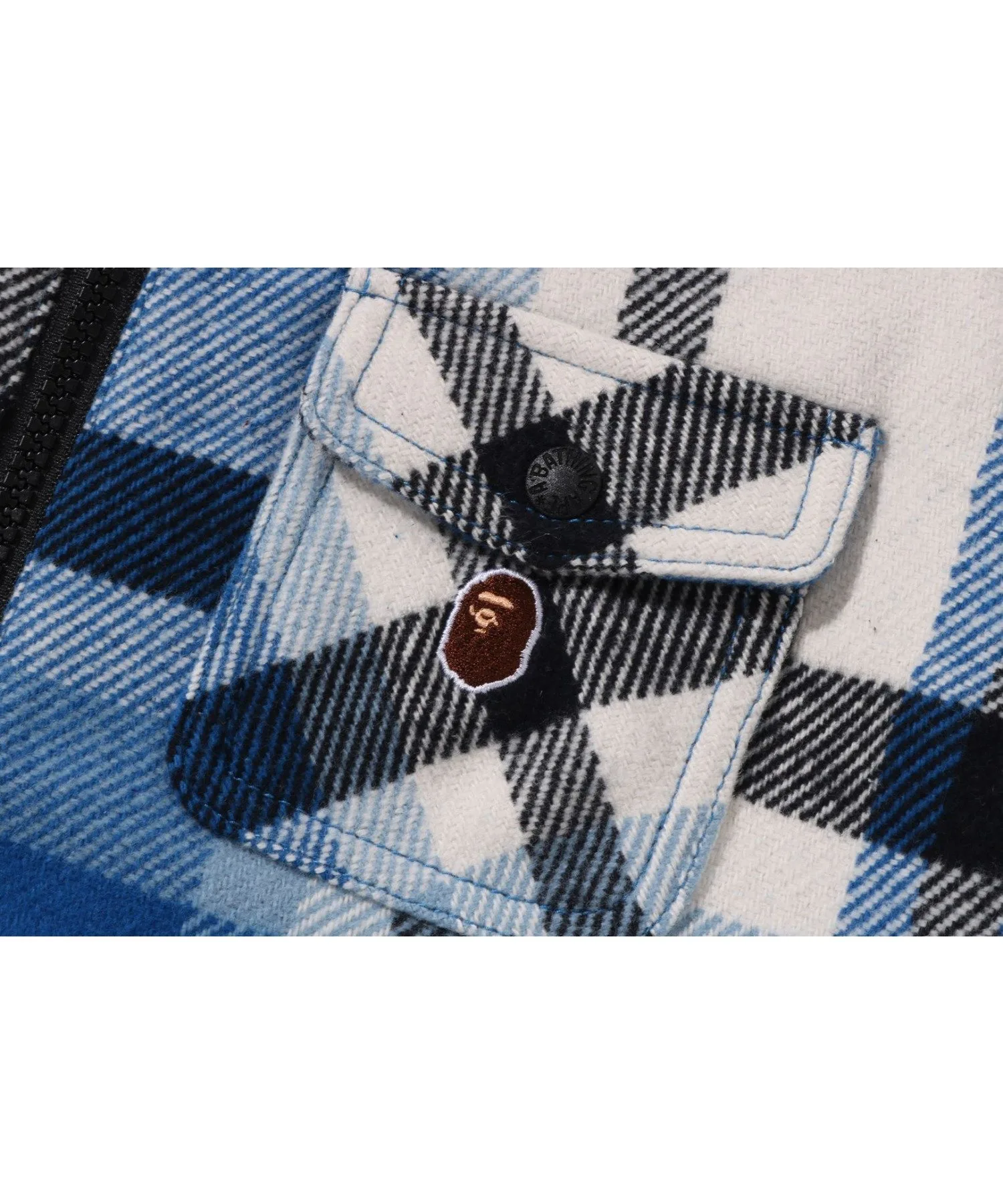 Куртка в клетку BAPE A BATHING APE PIRATE STORE, BLUE — фото 4