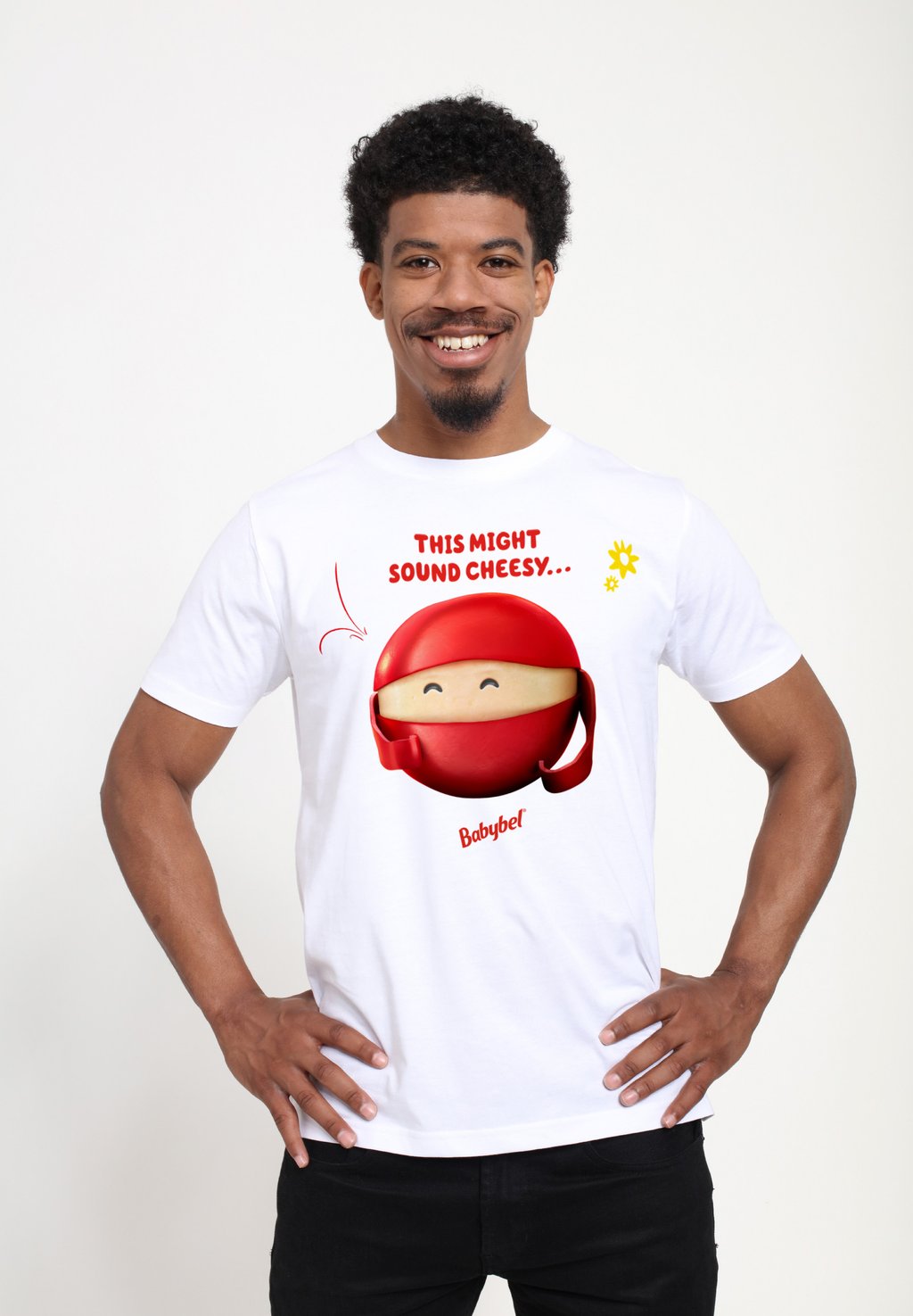 

Футболка с принтом BABYBEL THIS MIGHT SOUND CHEESY Henry Tiger, белый
