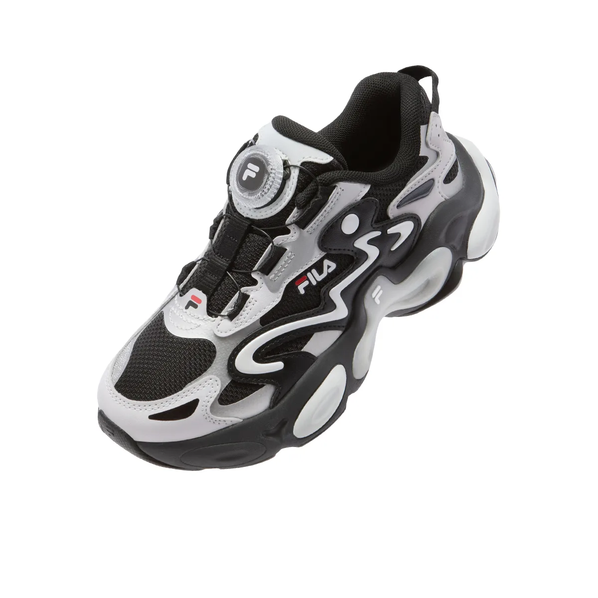 Кроссовки ARTIST 6 AMBER для детей с поддержкой и дышащим верхом FILA KIDS, Black/Rain Mist Gray-BN — фото 4