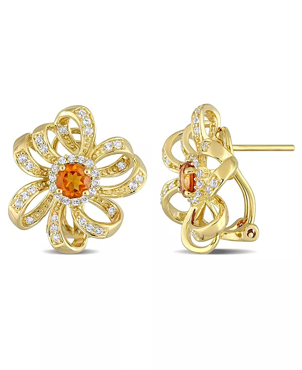 

Серьги-Цветы с цитрином (4/5 карата tw) и белым топазом (3/4 карата tw) из серебра 925 пробы с золотым покрытием 18 карат Macy'S, citrine