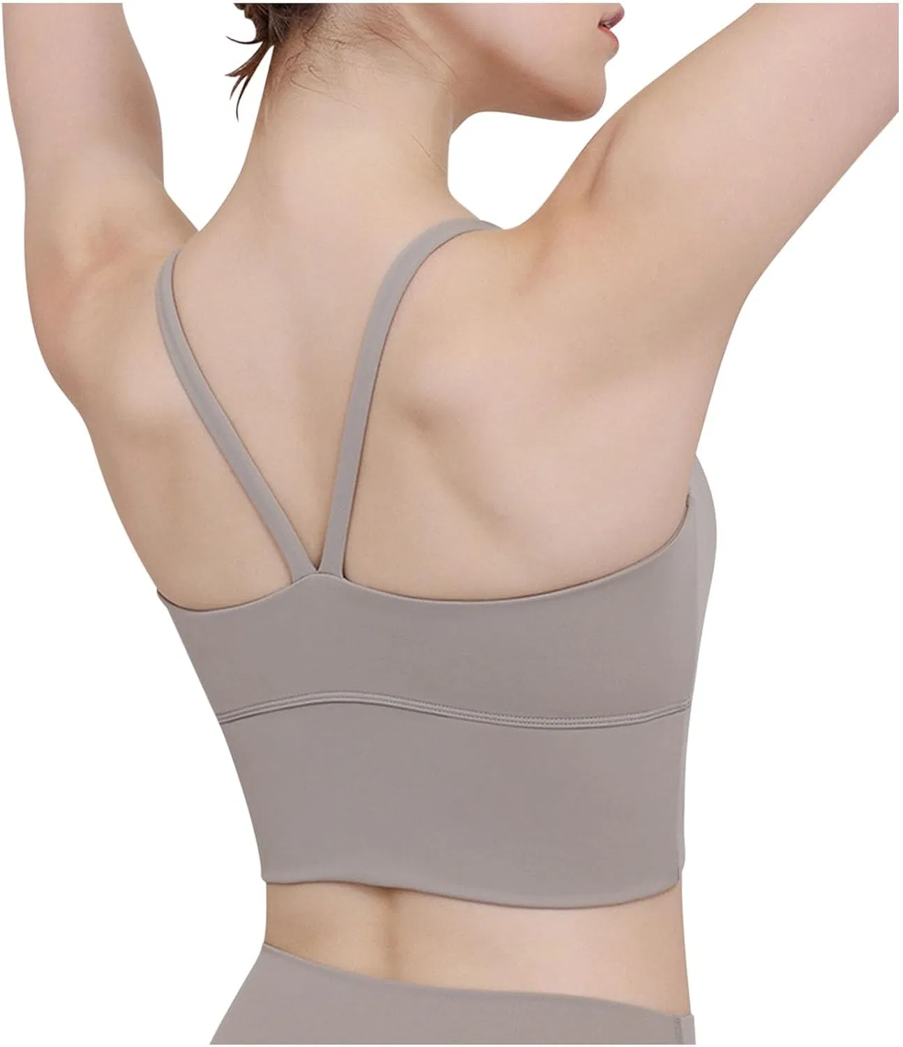 Спортивный бюстгальтер Push Up Seamless, Khaki — фото 2