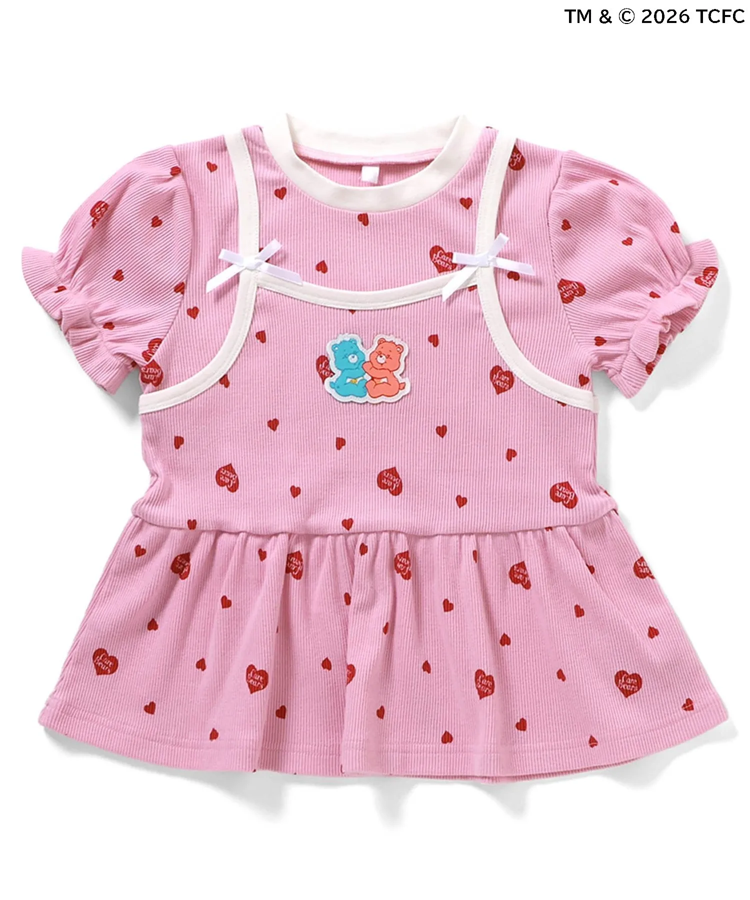 Детский топ с камисолью и рюшами Care Bear apres les cours розовый — фото 2