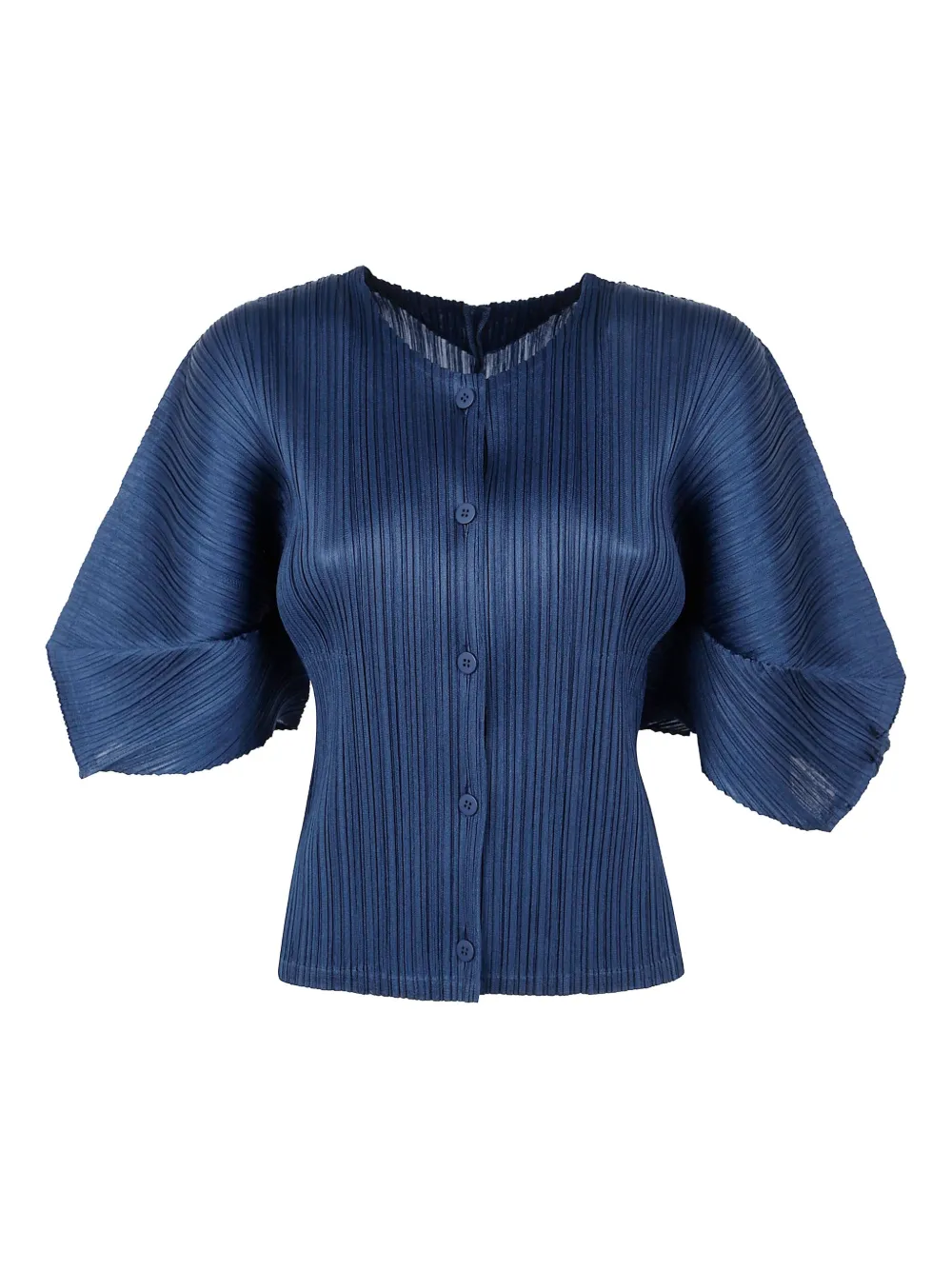 

Рубашка с плиссировкой Pleats Please Issey Miyake, синий