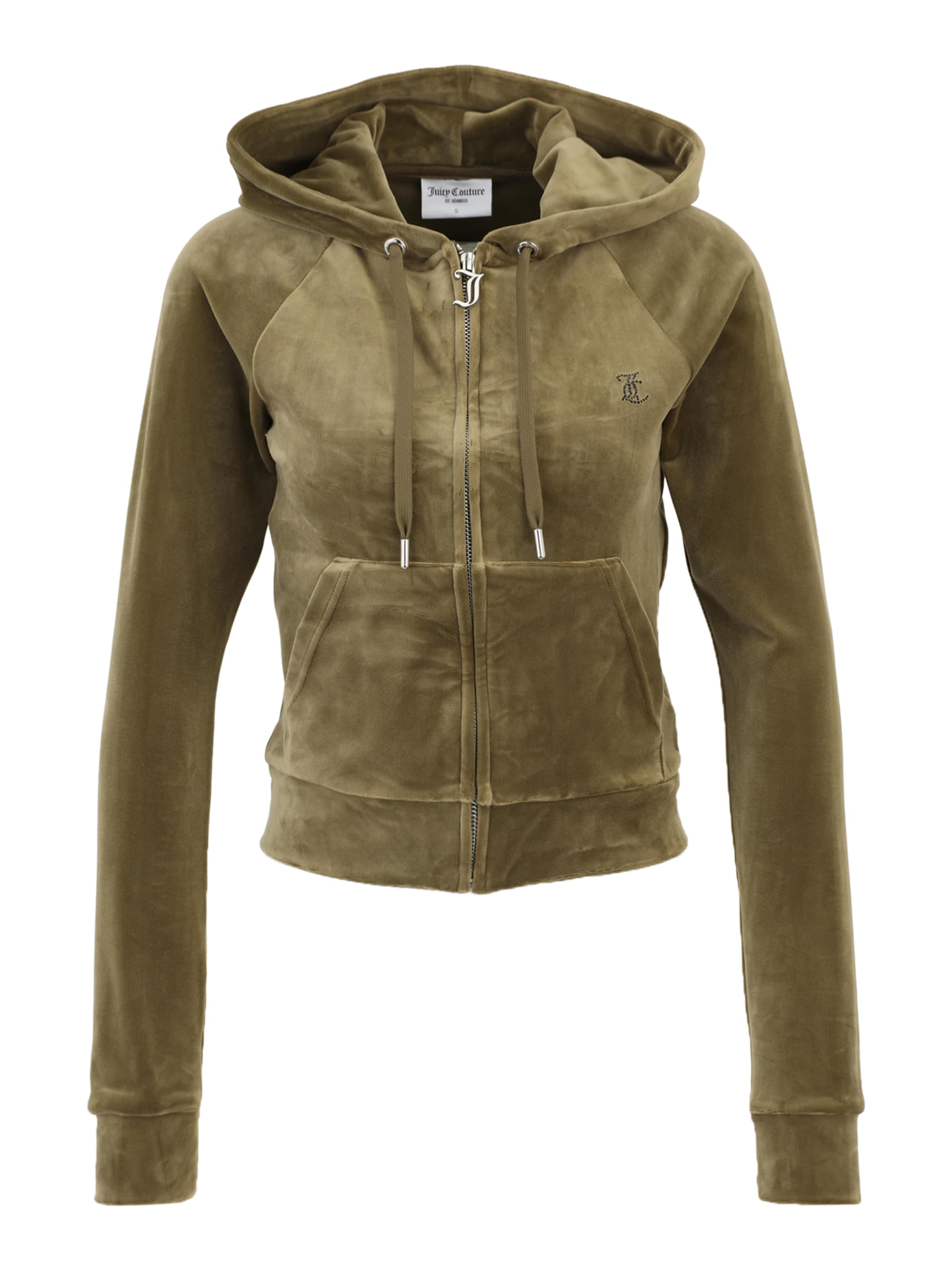 

Juicy Couture Tall Худи на молнии 'Madison' цвета хаки