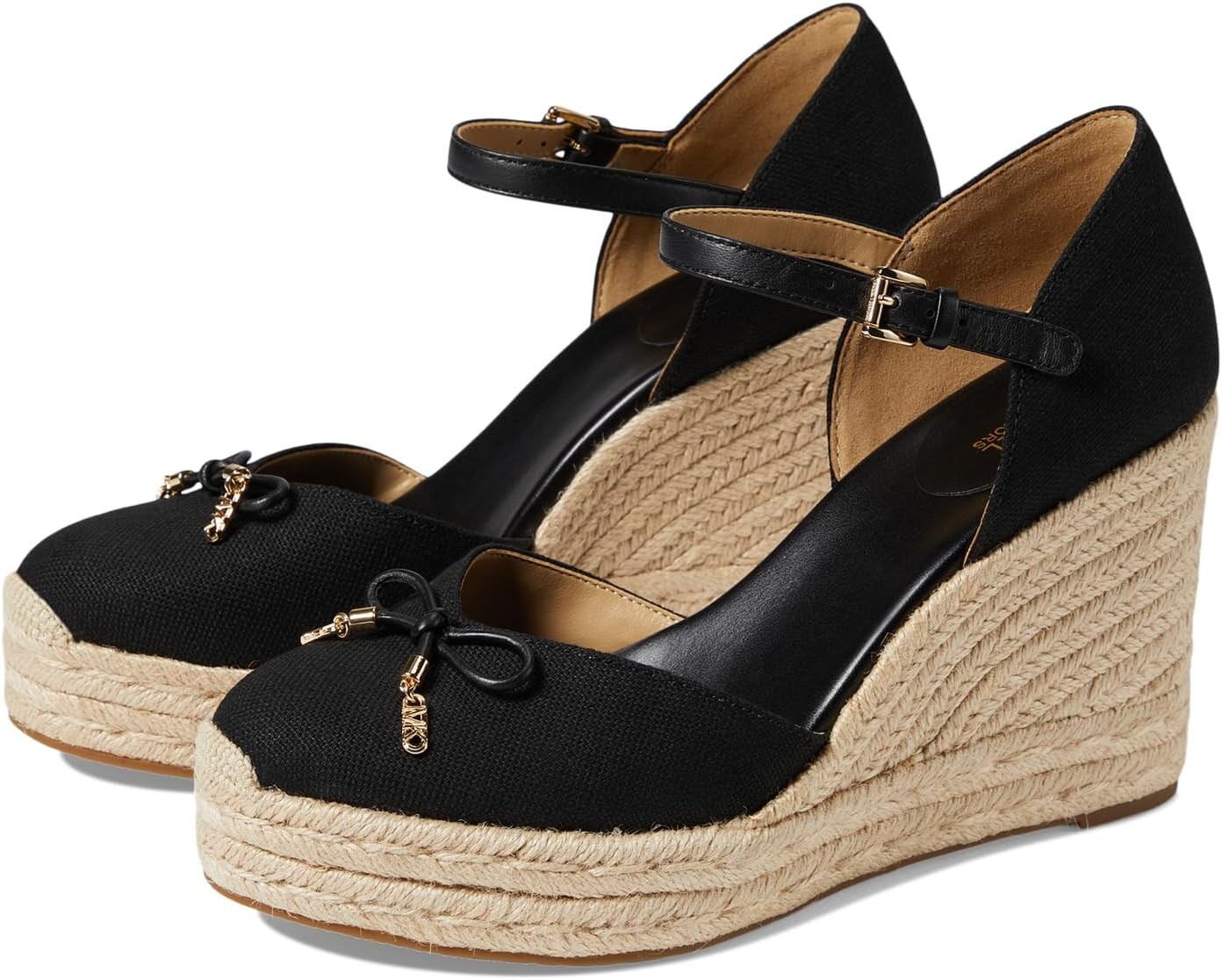 Туфли на танкетке Nori Wedge Espadrille MICHAEL Michael Kors, черный
