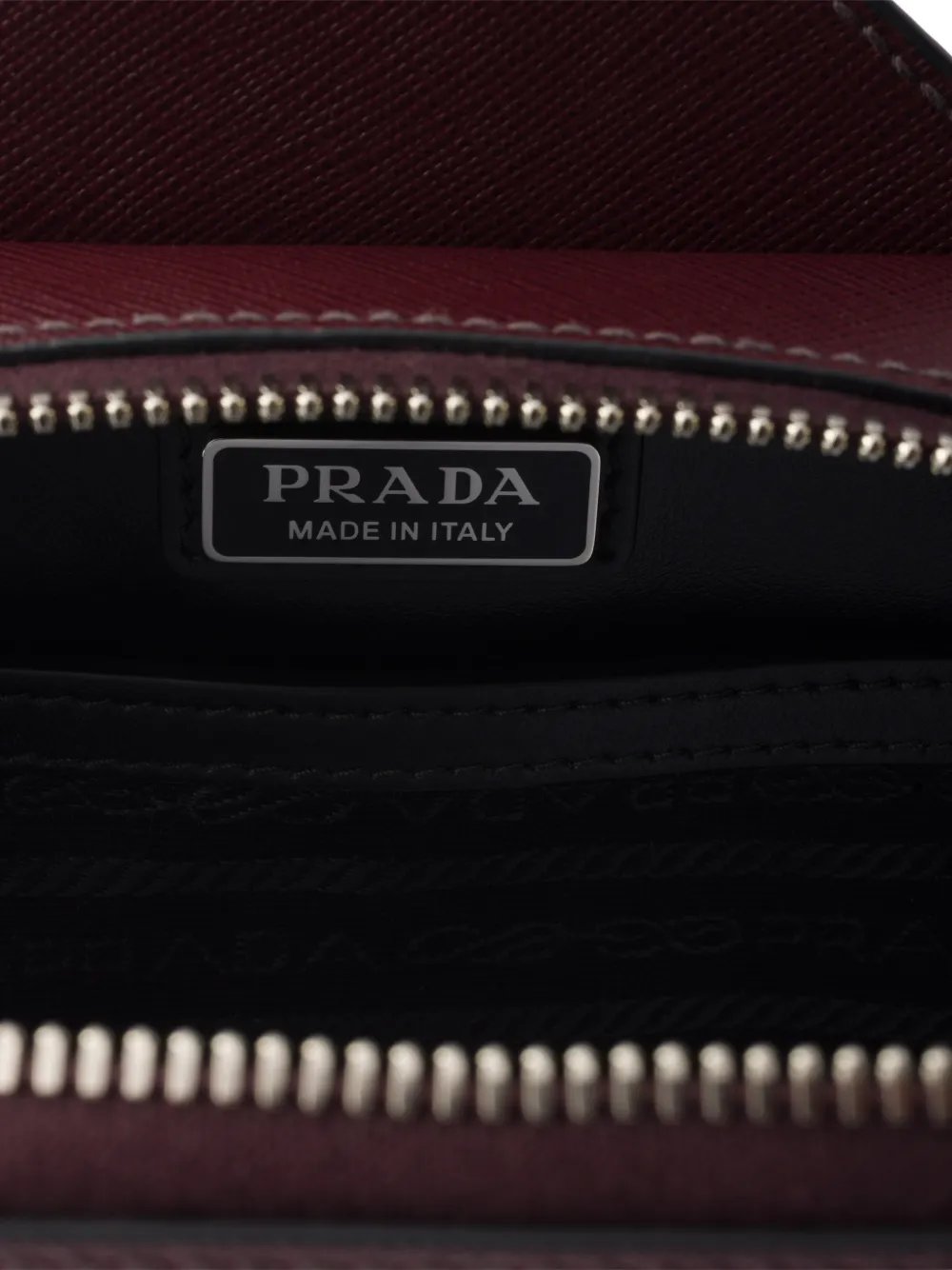 Сумка-мессенджер из кожи Brique Prada, красный — фото 4