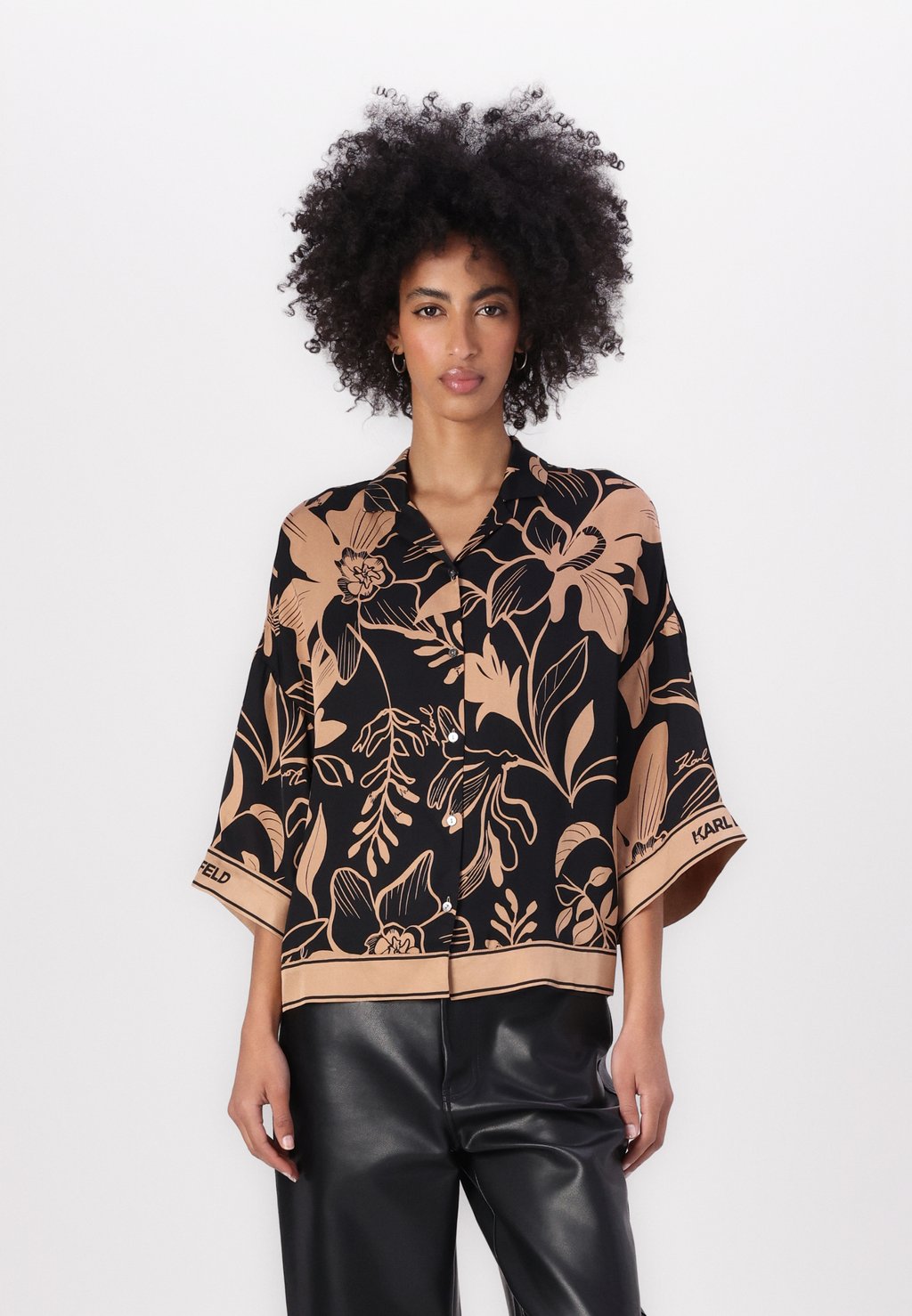 

Блузка на пуговицах PRINTED KARL LAGERFELD, мультиколор