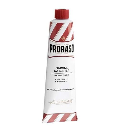 

Красное, мыло для бритья жесткой бороды в удобном тюбике, 150 мл Proraso