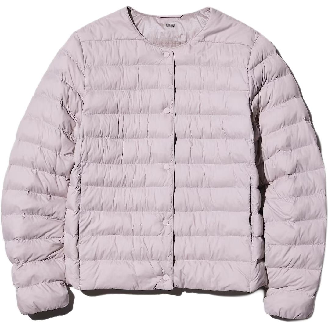 

UNIQLO Женская куртка пуховик светло-фиолетового цвета, Light Purple