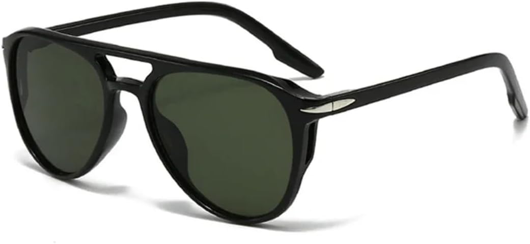 

Солнцезащитные очки с защитой UV400 | Двойные перемычки, заклепки, сине-зеленый цвет | для женщин и мужчин, для занятий спортом на открытом воздухе и путешествий DSVIGF, Black Dark Green