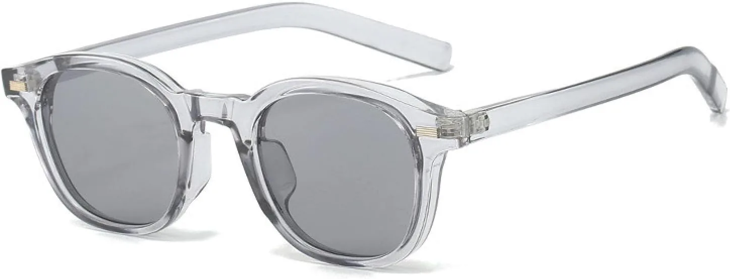 

Винтажные панк-солнцезащитные очки для женщин, модные солнцезащитные очки UV400 для мужчин, овальные солнцезащитные очки с заклепками TOIPASTN, Gray Gray