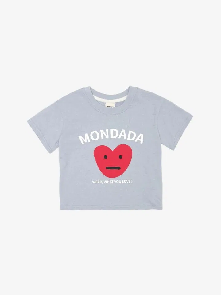 Детская футболка с голубым сердцем Powder от Mondada