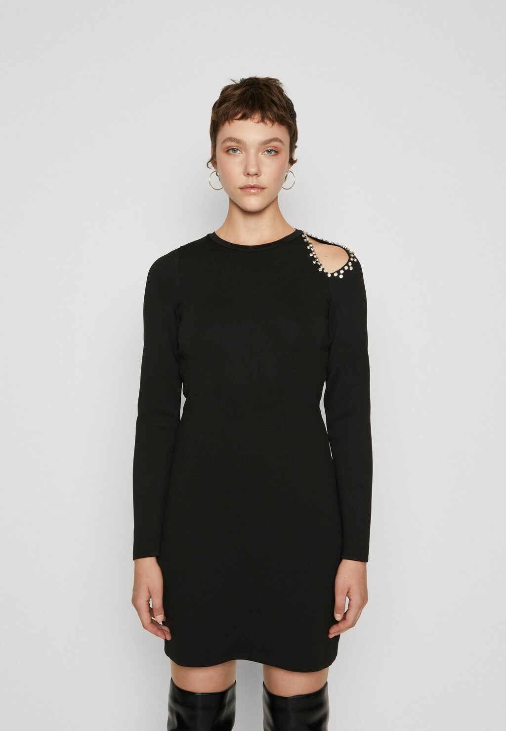 

Элегантное платье Onlcaysa Bling O Neck Dress ONLY, черный