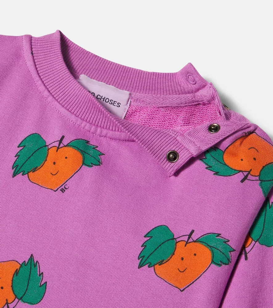 Толстовка из хлопкового трикотажа Baby Tangerine Bobo Choses, фиолетовый — фото 3