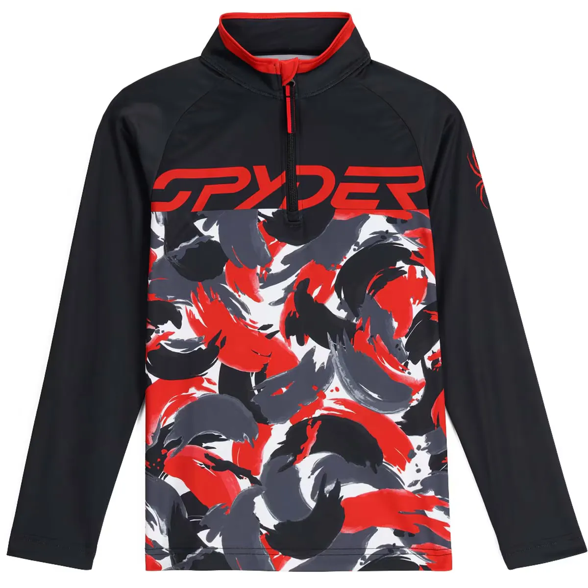 

Футболка детская Spyder Camo 1/2 Zip, красный