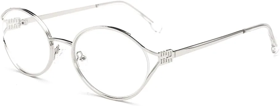 

Ретро-солнцезащитные очки в металлической оправе овальной формы для женщин и мужчин, для вождения, с маленькими солнцезащитными линзами UV400 generic, Silver Opt