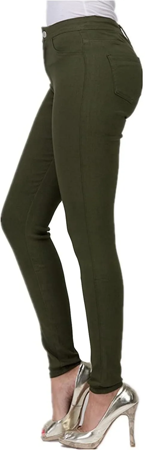 

Стрейч-джеггинсы с карманами и эффектом подтяжки CAOQAO