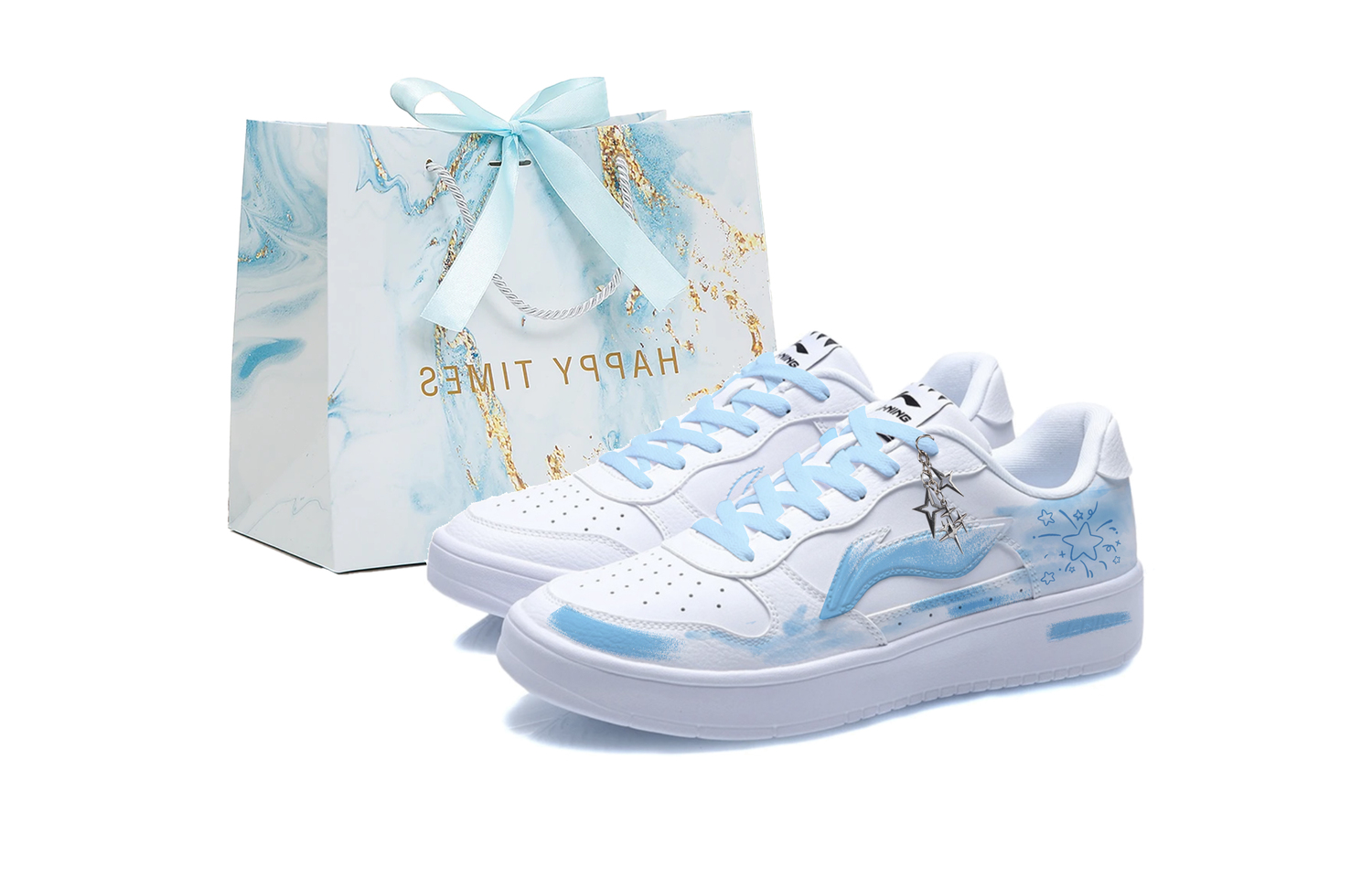 

Понтонные лодки амортизация устойчивость к истиранию нескользящие low top кроссовки unisex white LINING, синий